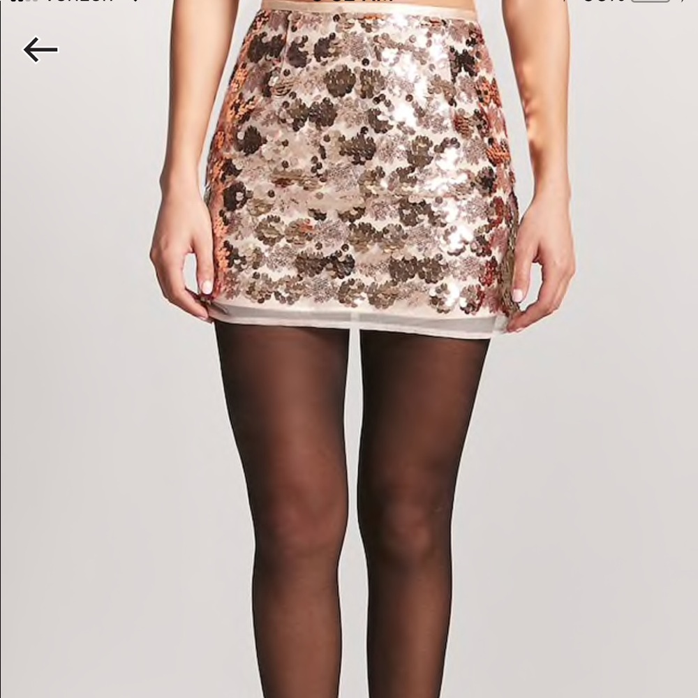 Rose Gold Sequin Skirt